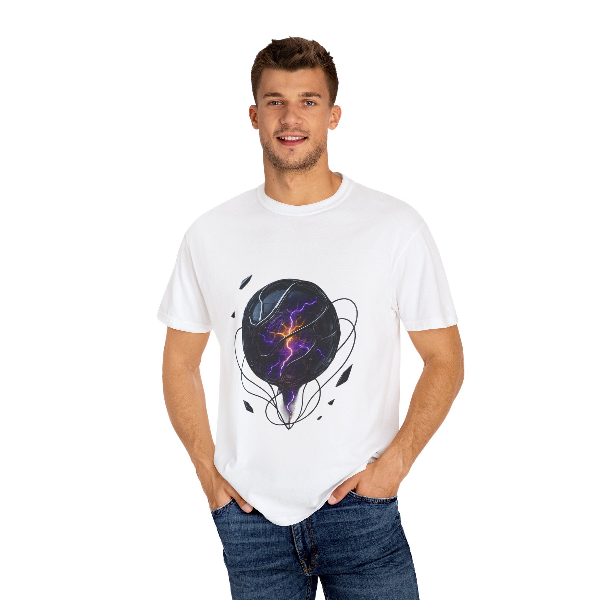 Cosmic Storm T-Shirt — Lightning Orb Graphic Tee