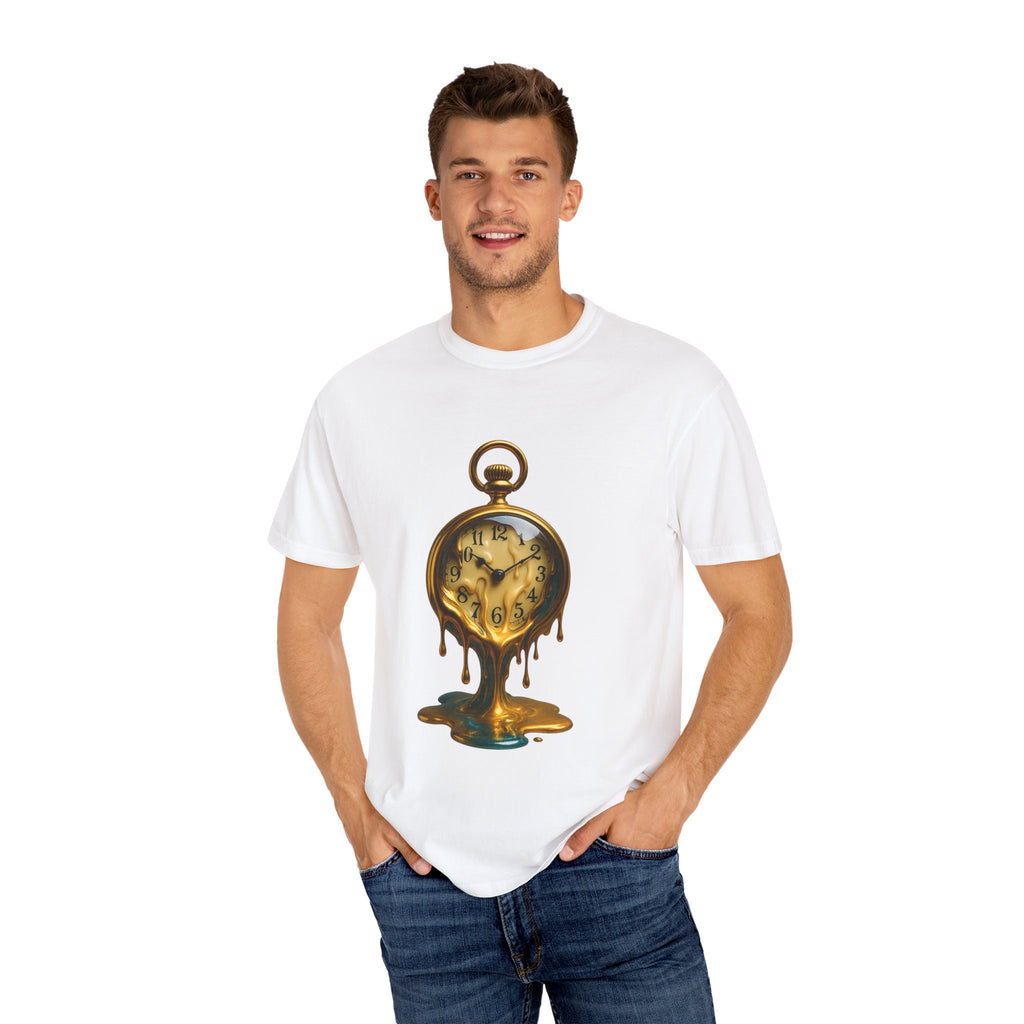 Melting Pocket Watch T-Shirt | Surreal Timepiece Artwork