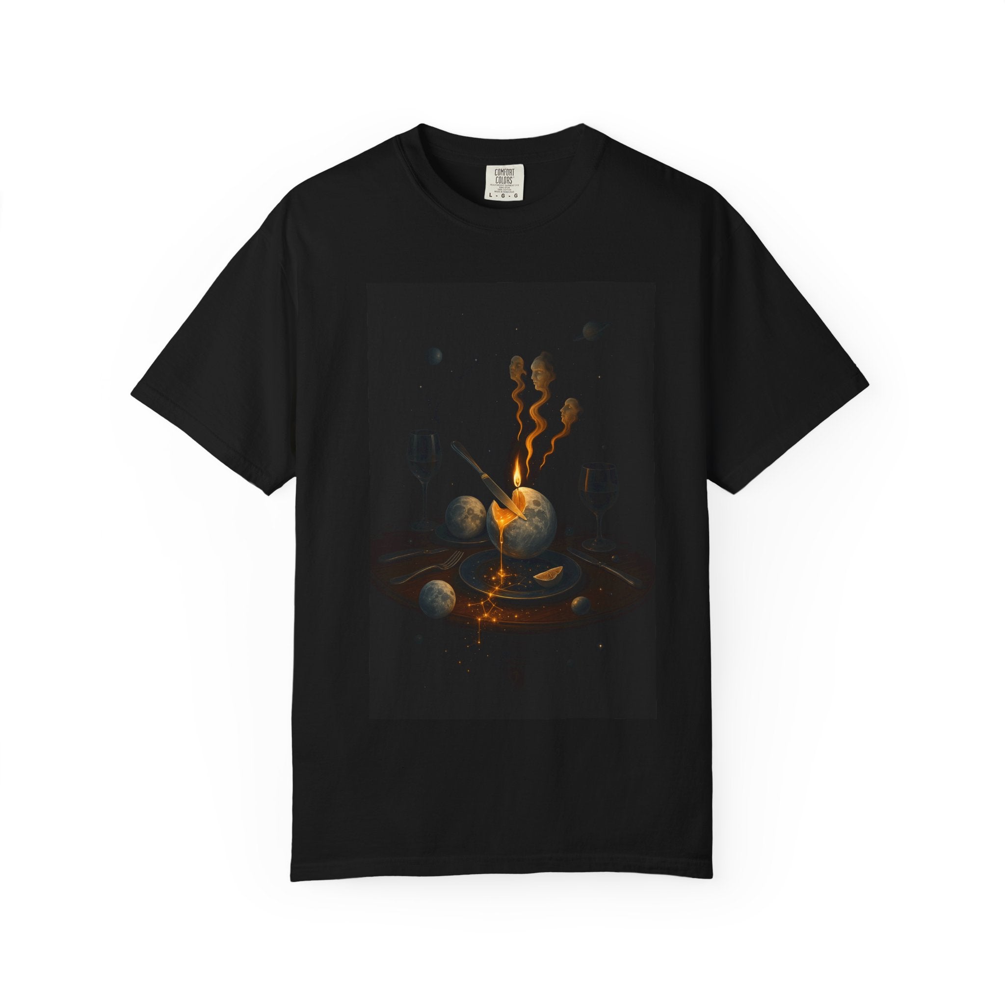 Still Life Candlelight T-Shirt — Moody Vintage Botanical Art Tee