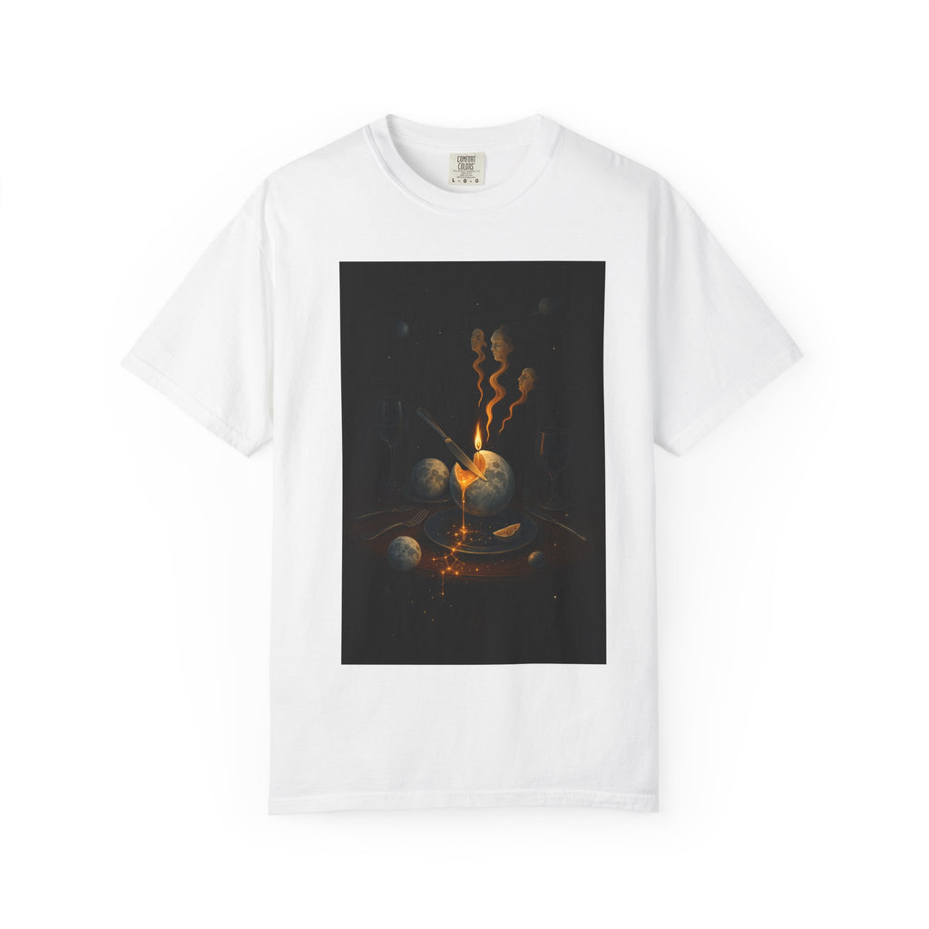 Still Life Candlelight T-Shirt — Moody Vintage Botanical Art Tee