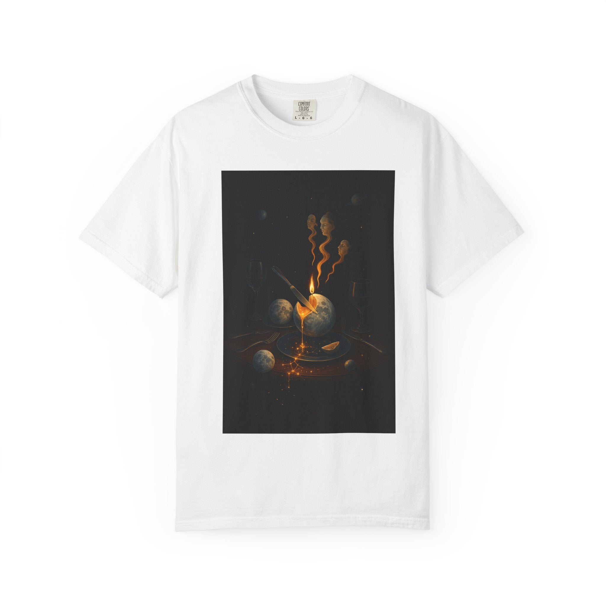 Still Life Candlelight T-Shirt — Moody Vintage Botanical Art Tee