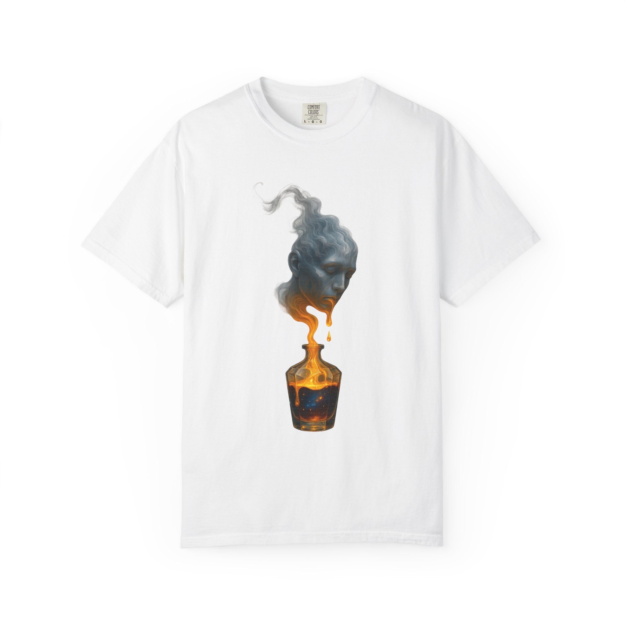 T-Shirt — Surreal Burning Candle Head Graphic Tee