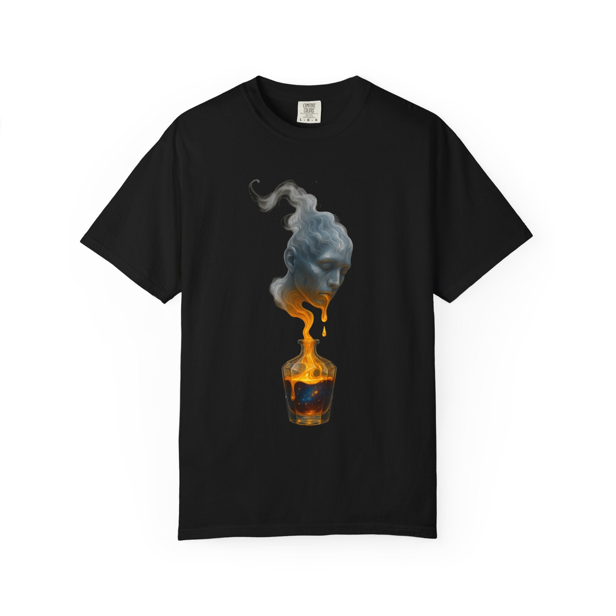 T-Shirt — Surreal Burning Candle Head Graphic Tee