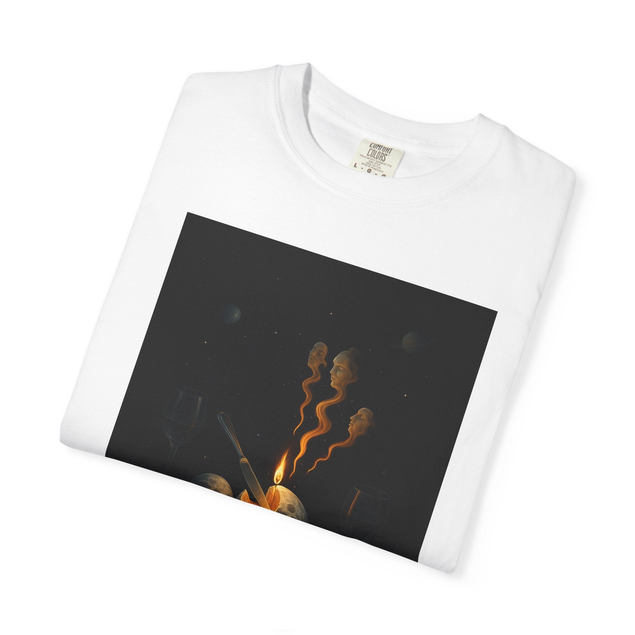 Still Life Candlelight T-Shirt — Moody Vintage Botanical Art Tee