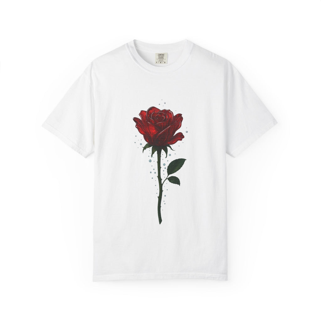Rose Bloom Graphic T-Shirt — Red Dripping Rose Tee