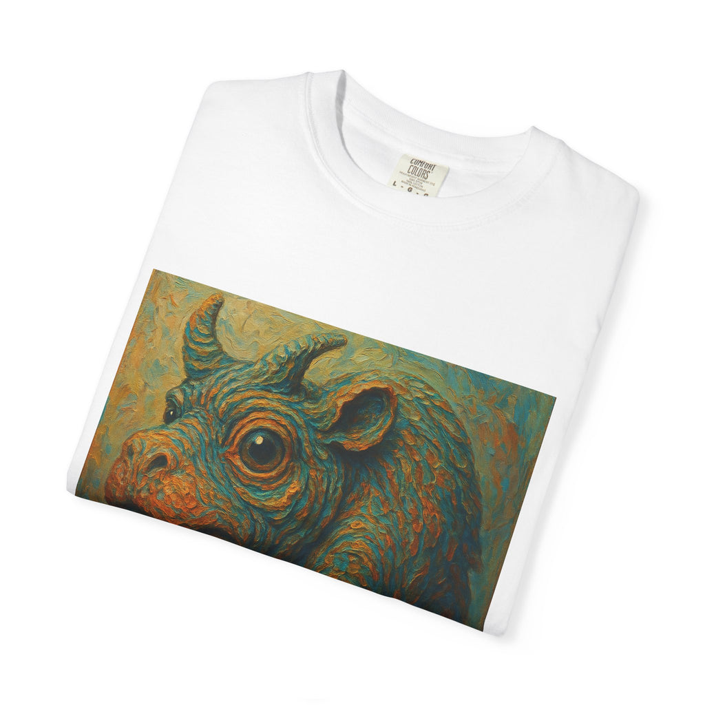 Rhino Baby Art T-Shirt — Cute Vintage-Style Rhino Illustration Tee