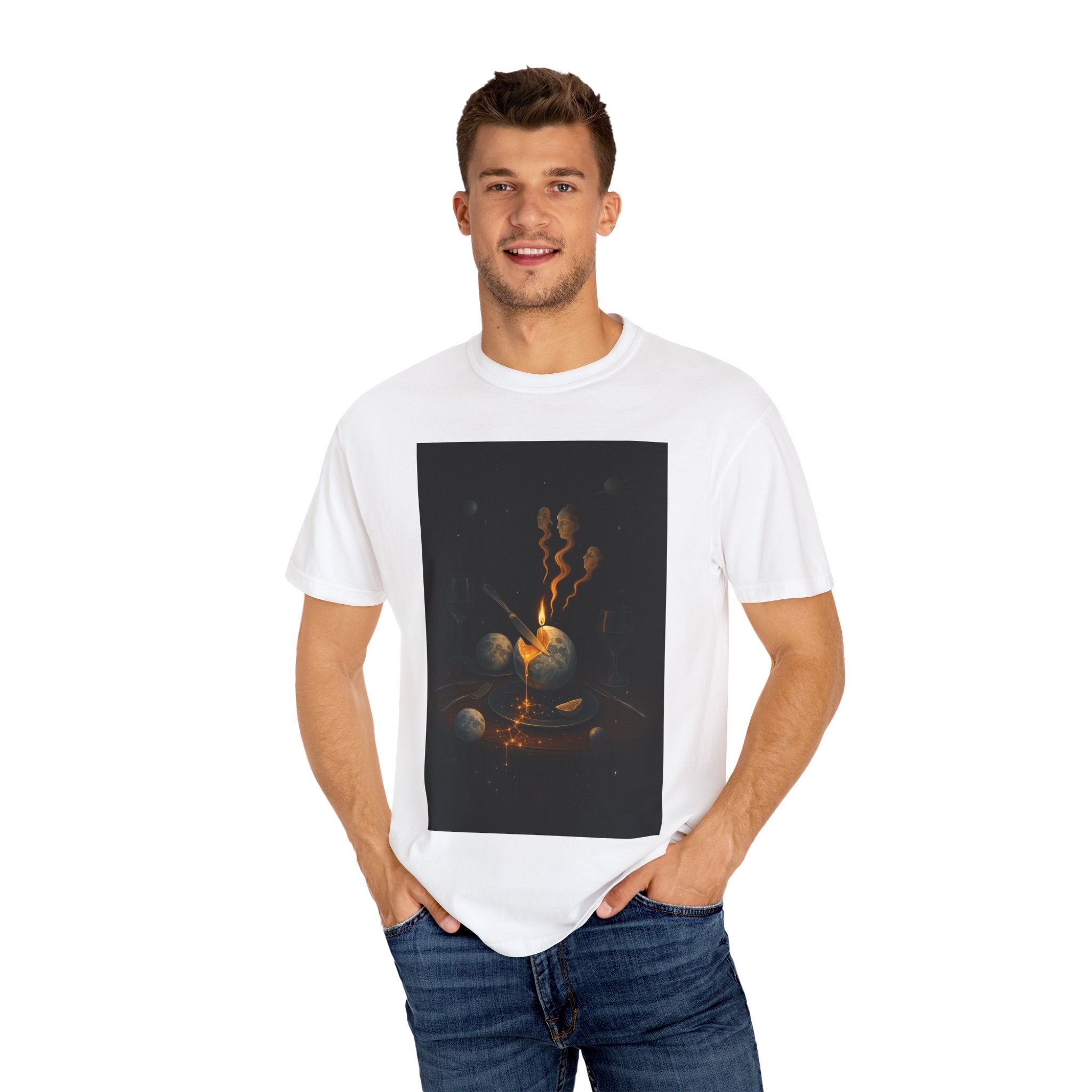 Still Life Candlelight T-Shirt — Moody Vintage Botanical Art Tee
